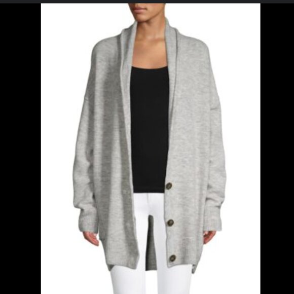 Free People Gray Women's Cardigan Sweater Size Medium - Picture 1 of 8